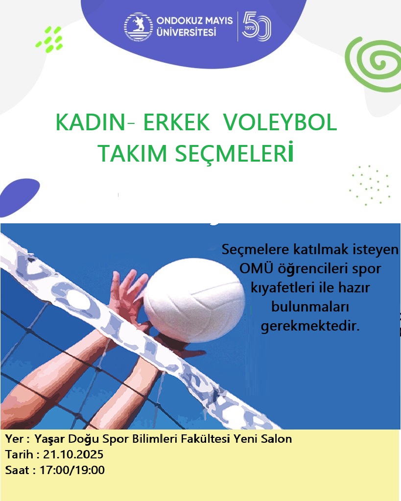 KADIN-ERKEK  VOLEYBOL TAKIM SEÇMELERİ